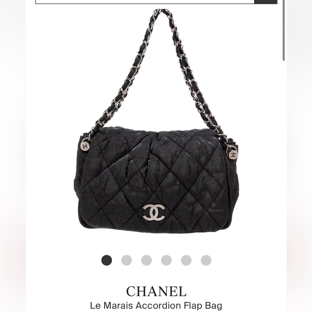 Vintage Chanel Le Marais Accordion Flap Bag from The Real Real